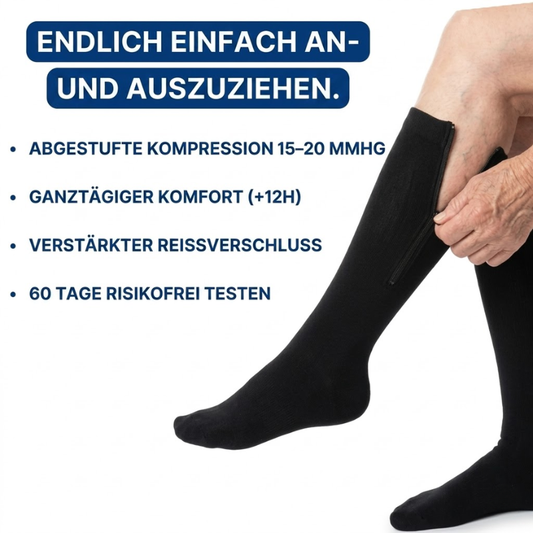 KomfortHaus™ Zip-Kompressionsstrümpfe
